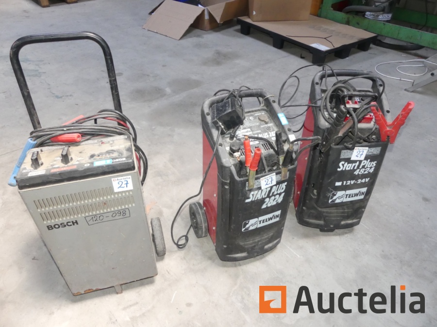 3 Battery chargers on trolley (to be reconditioned) Battery charger