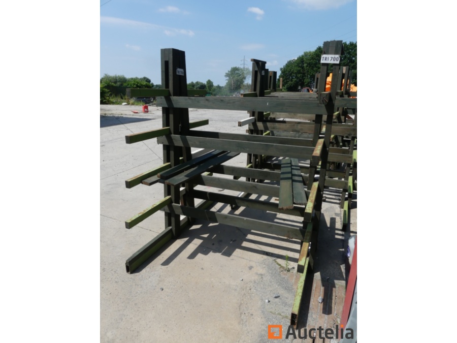 3 Pipe racks 5 levels - Metal rack - auctelia.com