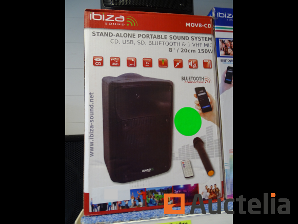 Enceinte active sono portable IBIZA SOUND MOV8-CD - Commerces - Instal 