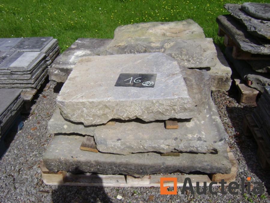 Blue tiles with blue stone chute - Construction - Construction materia ...