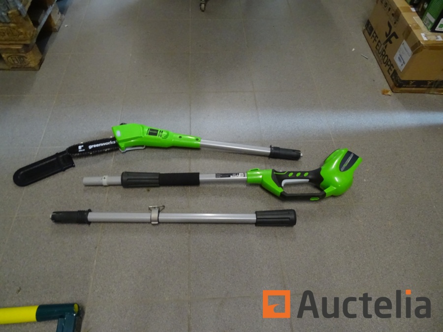 Chainsaw cordless GREENWORKS G40PSHK2 Garden chainsaw auctelia