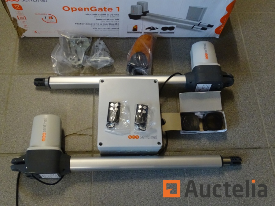 Dual swing gate motorization with actuators SCS SENTINEL Opengate 1
