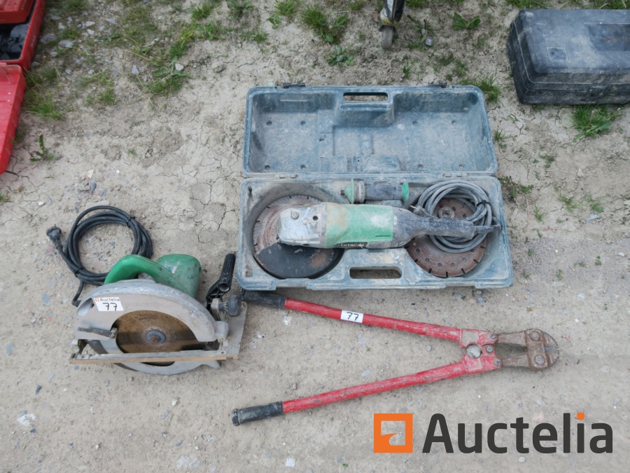 Hitachi G23SC3 grinder, Hitachi C9U circular saw and cutting plier C