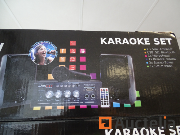 Kit Karaoké Party Sound & Light PARTY-KA100, USB SD et Bluetooth