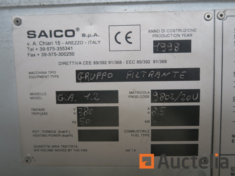 Saico GA chip extractor unit Group 1.2