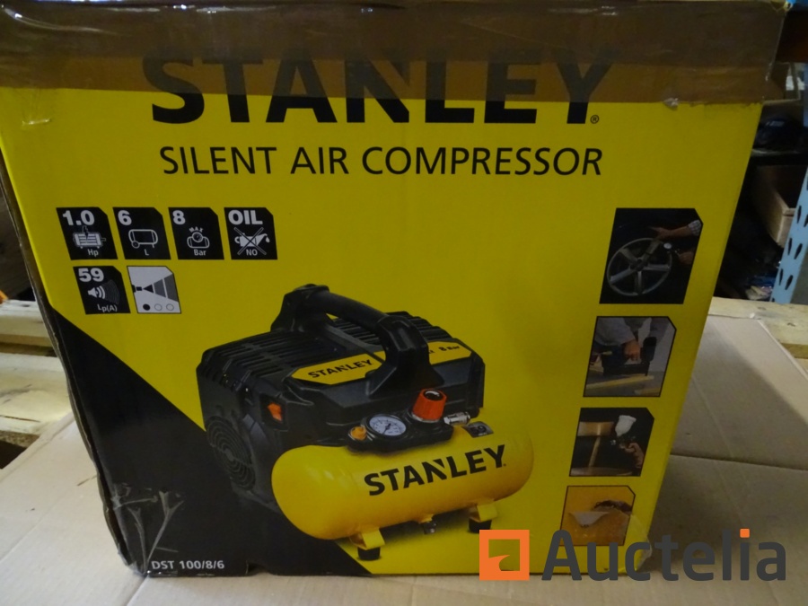 Stanley DST 100/8/6 - Compresor de aire eléctrico compacto portátil 1HP - 6  lt