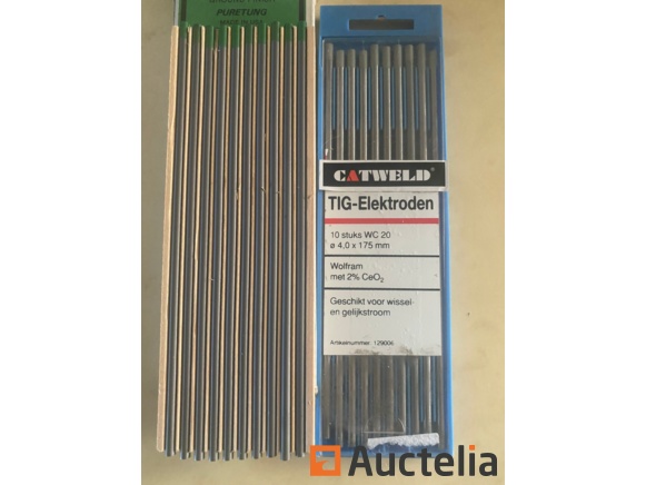 2 paquets tungstène électrodes de soudure 4,0mm gris et vert - Accesso 