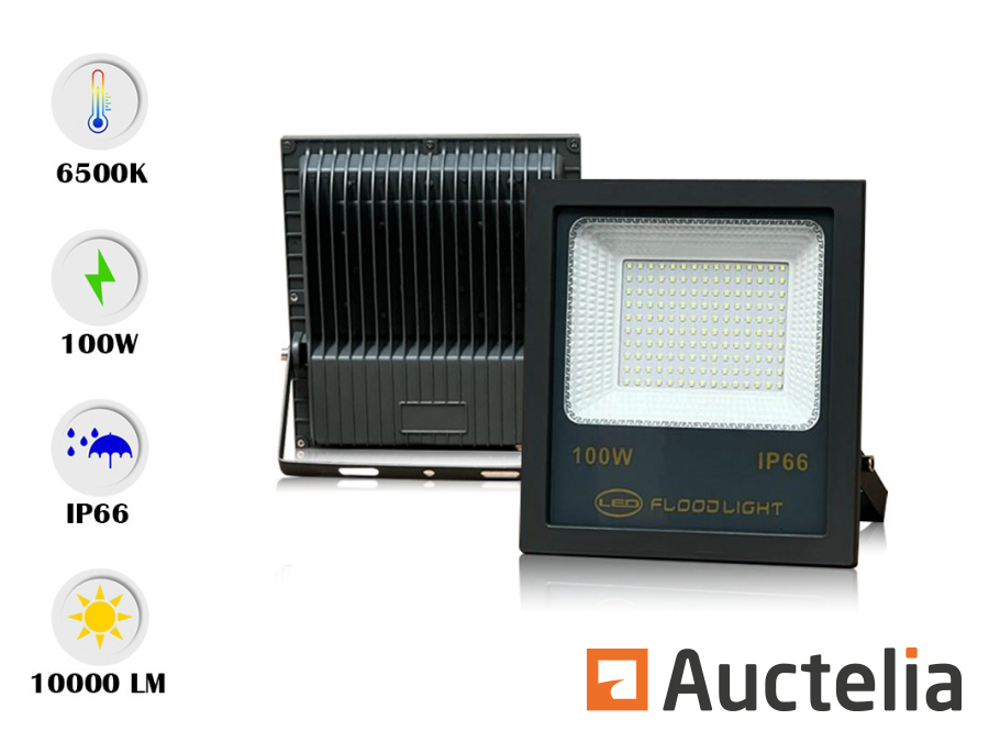 5 x Projecteur LED 100W IP66 - 6500K Blanc froid - Décoration