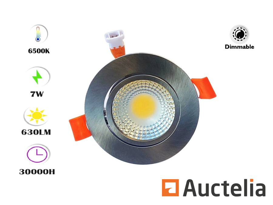 50 x Spot LED 7W - blanc - dimmable - 6500K Blanc froid - Décoration - 