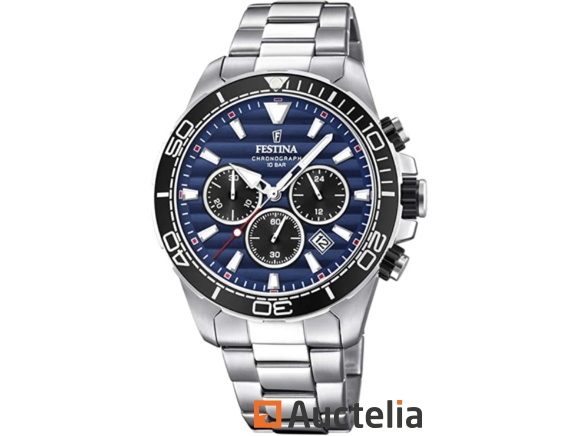 Festina Montre Quartz Chronographe Homme avec Bracelet en Acier Inox