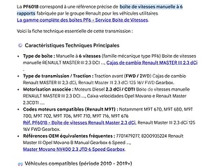 BOITE DE VITESSE RENAULT MASTER 3 PF6018 (photo 4)