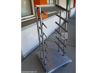 chariot présentoirs inox