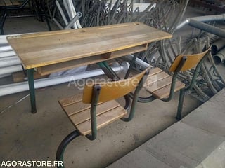 Lot de tables écoliers