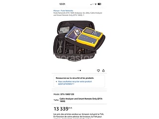 Mesure, contrôle et instrumentation - Fluke - Fluke DTX 1800 9 boitiers + connectique (photo 4)