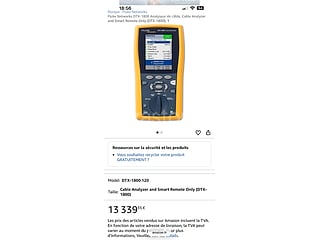 Mesure, contrôle et instrumentation - Fluke - Fluke DTX 1800 9 boitiers + connectique