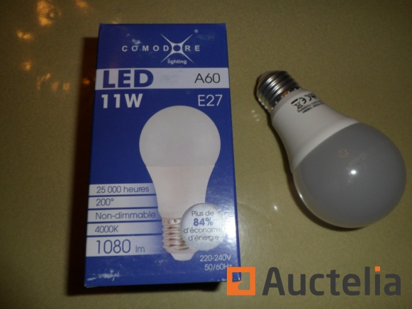 Lot De 10 Lot De 10 Ampoules LED E27 9W A60 - Lumière Blanche Chaud 4000K