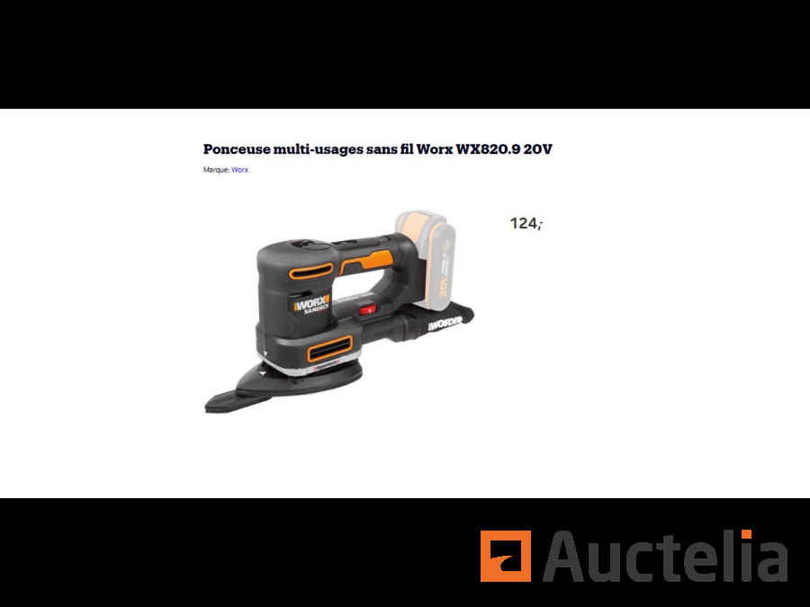 WORX Ponceuse Multifonction sans Fil, WX820 20V Ponceuse