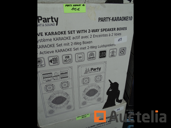 Système karaoké 2 enceintes à LEDS PARTY PARTY-KARAOKE10