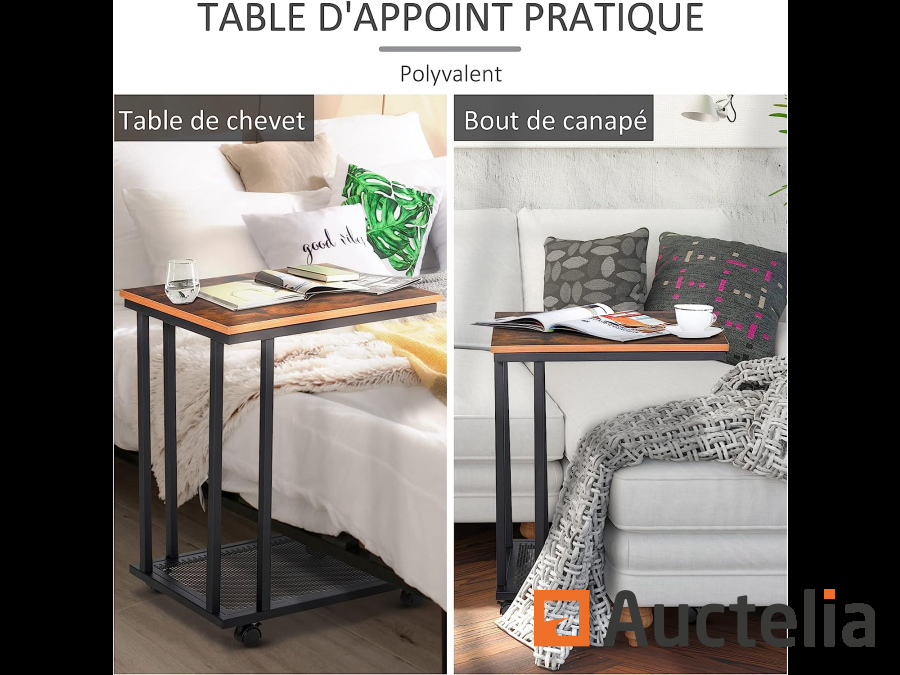 Table d'appoint, Bout de canapé, Table de lit Mobile - Autres