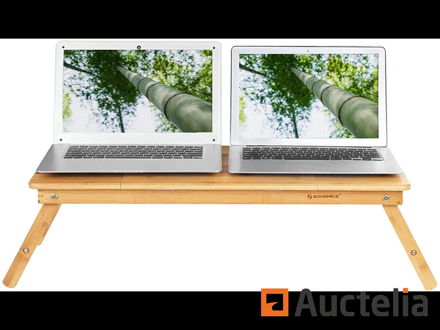 Table de lit pliable,Petite table en bambou pour ordinateur