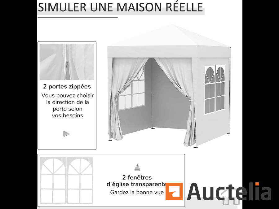 Tonnelle de Jardin Tente Pliante Barnum Pop-up 2 x 2 m - Biens de