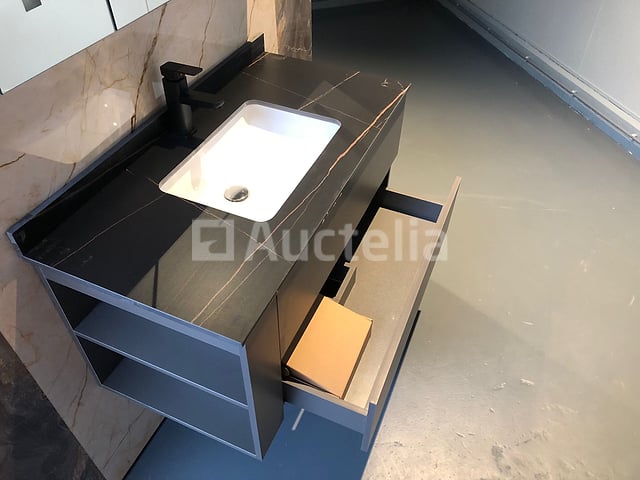 1-persoons badkamermeubel 100 cm wit - Incl. kraan – foto 6 – kavel bij Auctelia, Tholen