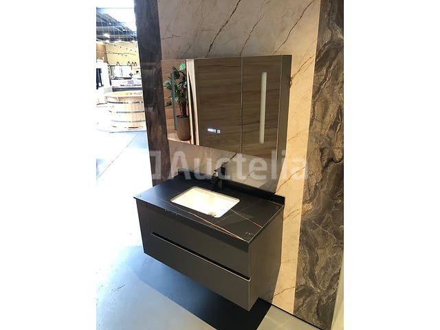 1-persoons badkamermeubel 100 cm wit - Incl. kraan – foto 3 – kavel bij Auctelia, Tholen