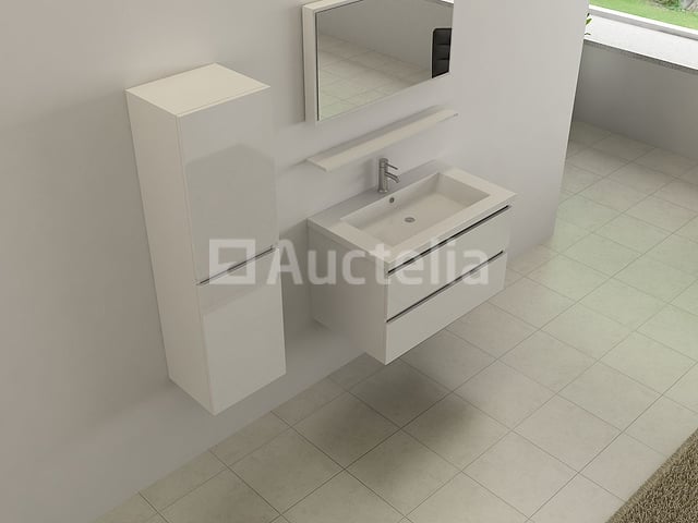 1-persoons badkamermeubel 60 cm hoogglans wit - Incl. kraan – foto 2 – kavel bij Auctelia, Tholen
