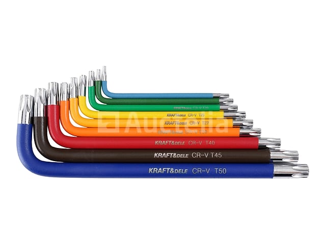 10 sets van 9 KRAFT&DELE T10-T50 Torx-sleutels – foto 2 – kavel bij Auctelia, Aye