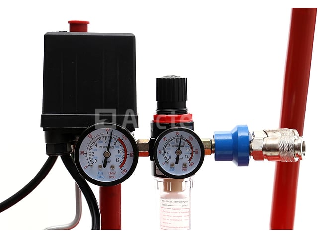 100L 2-zuiger 4,1 pk oliecompressor + KRAFT&DELE-separator – foto 5 – kavel bij Auctelia, Aye