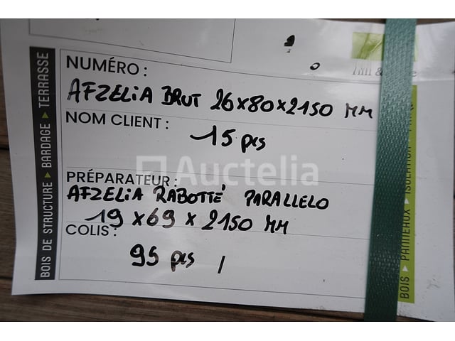 110 platen van Afzélia – foto 5 – kavel bij Auctelia, Liège