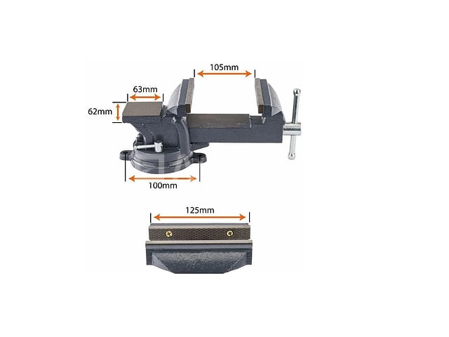 125 mm roterende bankschroef met Anvil 360 POWERMAT – foto 2 – kavel bij Auctelia, Aye