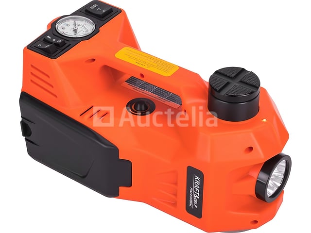 12V autokrik + compressor + KRAFT&DELE-zaklamp – kavel bij Auctelia, Aye