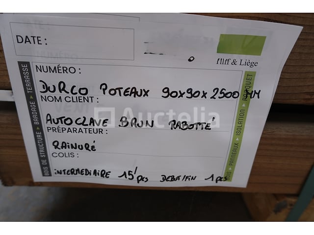 15 autoclaaf gegroefde palen – foto 5 – kavel bij Auctelia, Liège