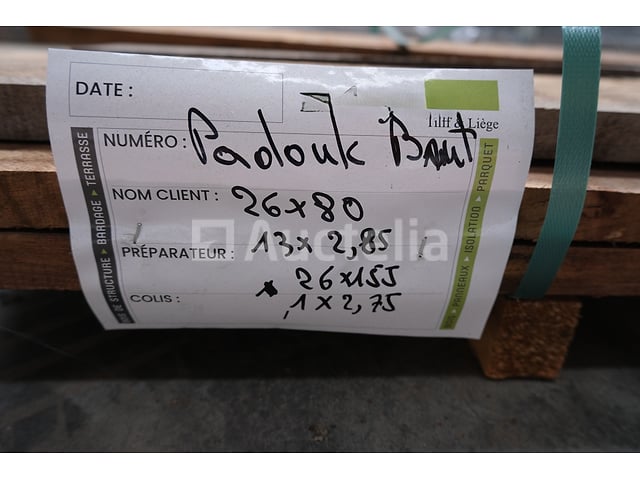 17 Raw paddouk boards – foto 5 – kavel bij Auctelia, Liège