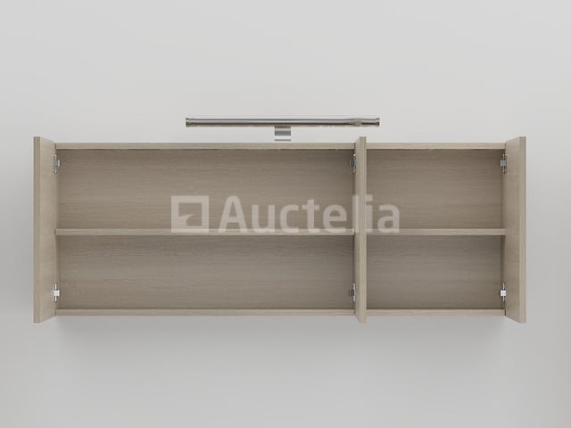 2-persoons badkamermeubel 120 cm licht hout decor - Incl. kranen – foto 6 – kavel bij Auctelia, Tholen