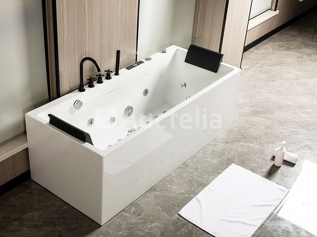 2 Persoons Whirlpool massagebad - half vrijstaand 180x75cm – foto 2 – kavel bij Auctelia, Tholen