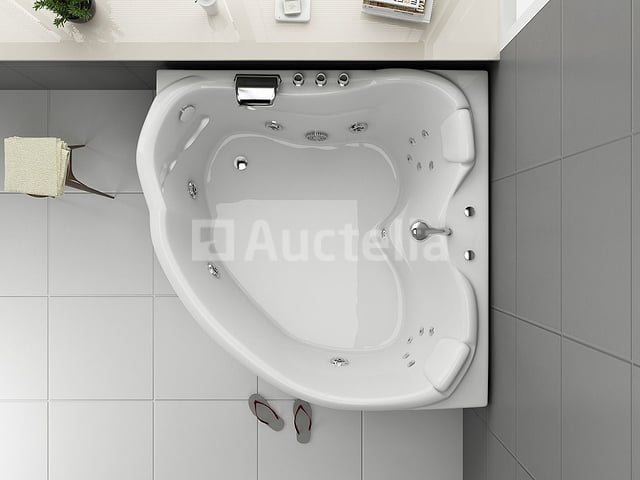 2 Persoons Whirlpool Massagebad - Wit - Hoekbad - 138x138x68cm – foto 3 – kavel bij Auctelia, Tholen