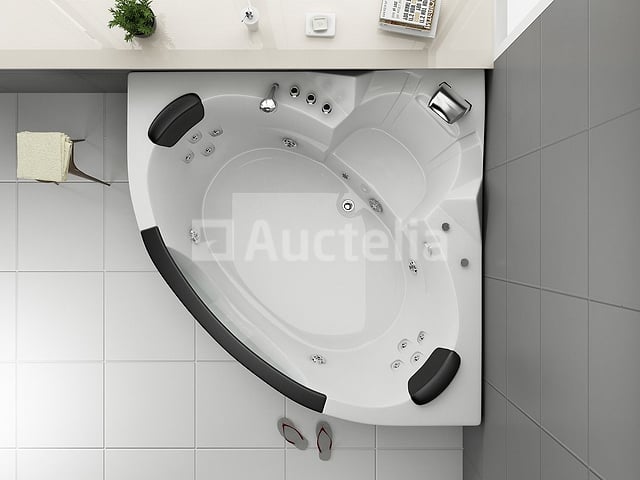 2 Persoons Whirlpool Massagebad - Wit - Hoekbad - 152x152x62cm – foto 3 – kavel bij Auctelia, Tholen