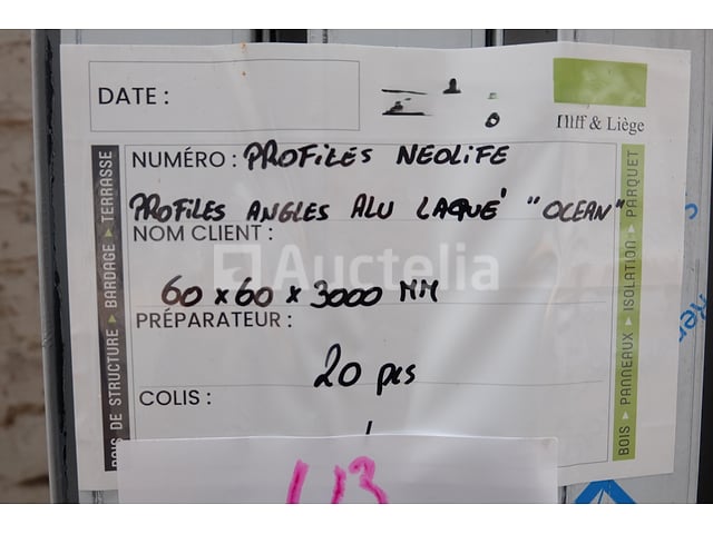 20 Neolife gelakte aluminium hoekprofielen – foto 5 – kavel bij Auctelia, Liège