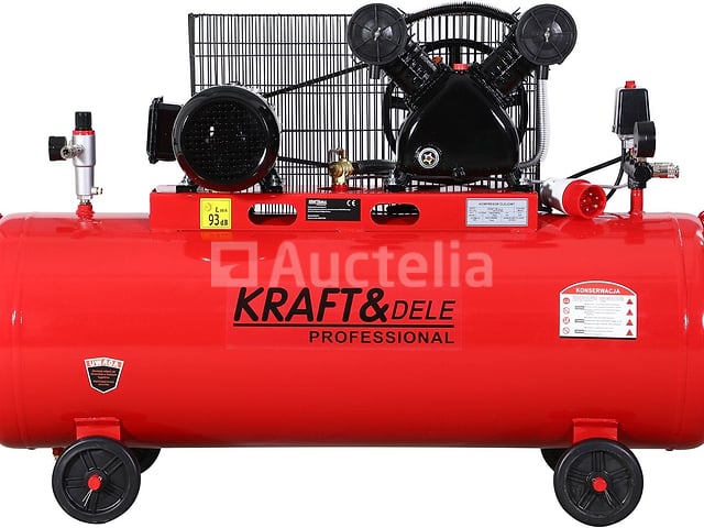 200L 2-zuiger oliecompressor + KRAFT&DELE-separator – kavel bij Auctelia, Aye