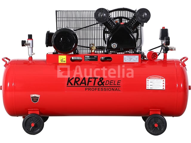 200L 2-zuiger oliecompressor + KRAFT&DELE-separator – kavel bij Auctelia, Aye