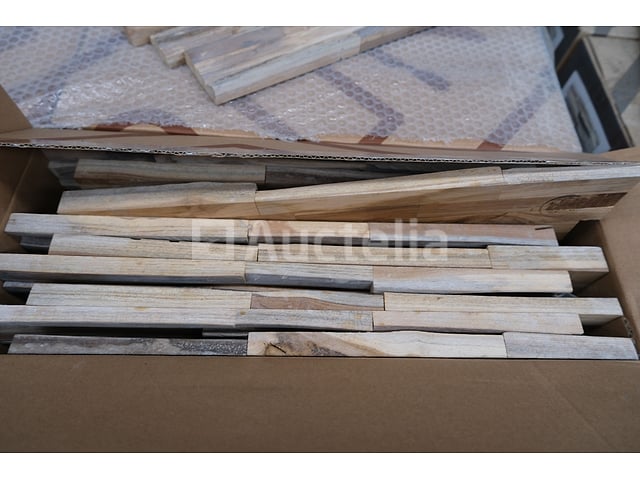 28 pakketten van 1 m² 3D Indo Teak Gun Rookbekleding – foto 5 – kavel bij Auctelia, Liège