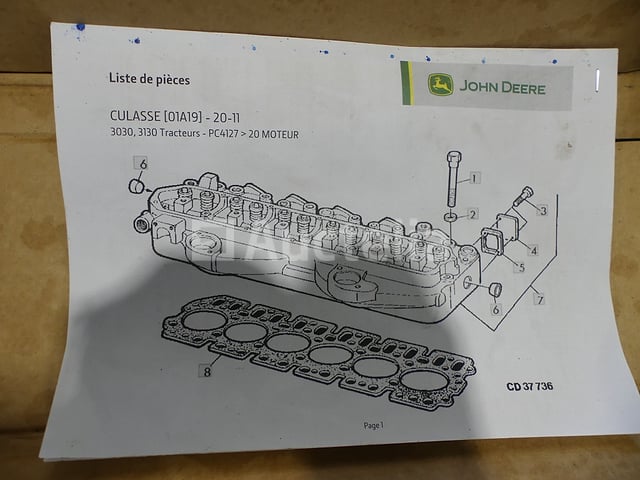 3 John Deere cilinderkoppen – foto 4 – kavel bij Auctelia, Binche