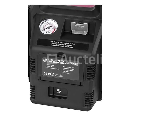 4-in-1 starter 1200/600A 22Ah 12V + verlichting + KRAFT&DELE compressor – foto 4 – kavel bij Auctelia, Aye