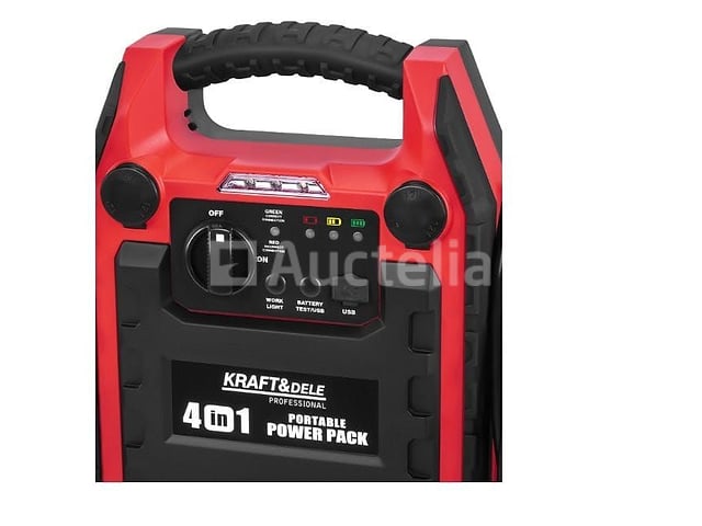 4-in-1 starter 1200/600A 22Ah 12V + verlichting + KRAFT&DELE compressor – foto 3 – kavel bij Auctelia, Aye