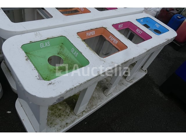 4 metalen Engels afvalsorteerrekken – foto 4 – kavel bij Auctelia, Merelbeke-Melle