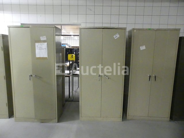 4 metalen kasten met 2 deuren – kavel bij Auctelia, Saint-Gilles