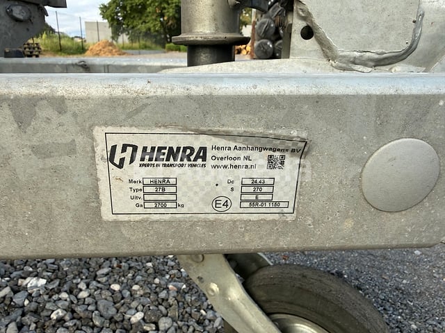 aanhangwagen HENRA PL.20 (2021 / XLU PL2 030 16 138 802) – foto 4 – kavel bij Auctelia, Wielsbeke