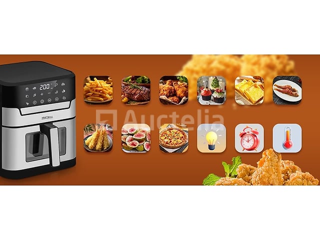 Airfryer 8L (Vetvrije frituur) KRAFT&DELE – foto 3 – kavel bij Auctelia, Aye